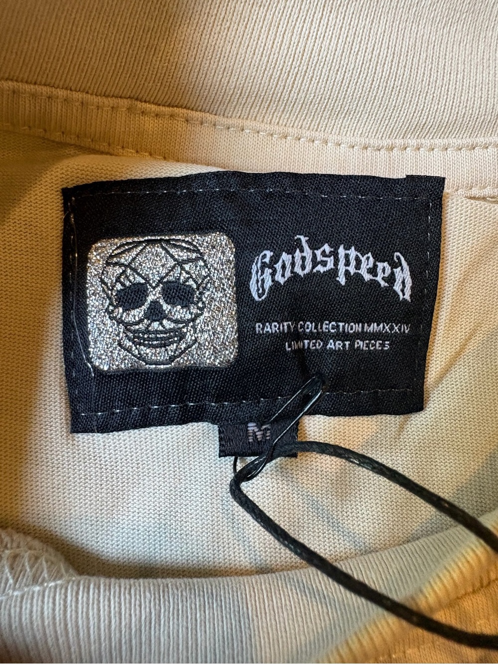 Gothic Graphic Short Sleeve Tee - Beige - Picture 5 of 9